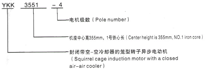 YKK系列(H355-1000)高压锦江三相异步电机西安泰富西玛电机型号说明